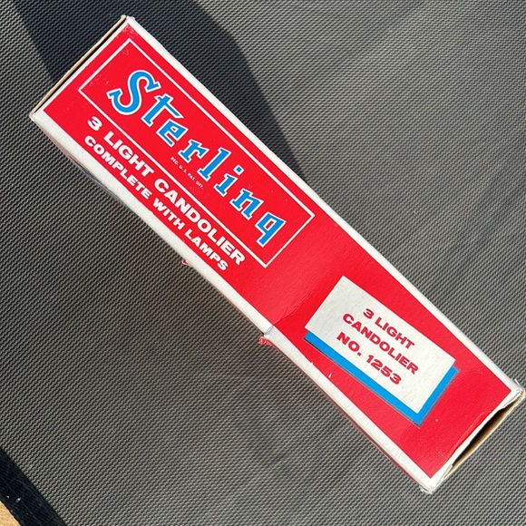 Christmas Vintage Sterling 3 Light Plastic Candolier in Original Box- Works - Picture 10 of 14